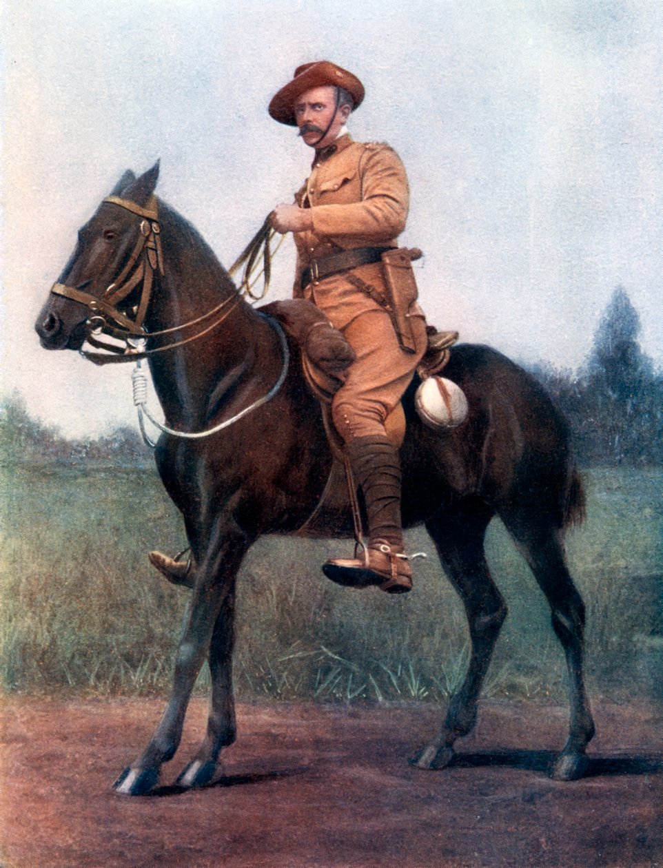 Oberstløjtnant Edward Bethune, kommanderende Bethunes beredne infanteri, 1902. af Earl de la Warr