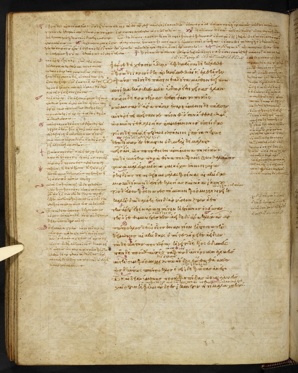 Burney 86, c.86v fra Townley Homer (vellum) af Eastern Mediterranean School