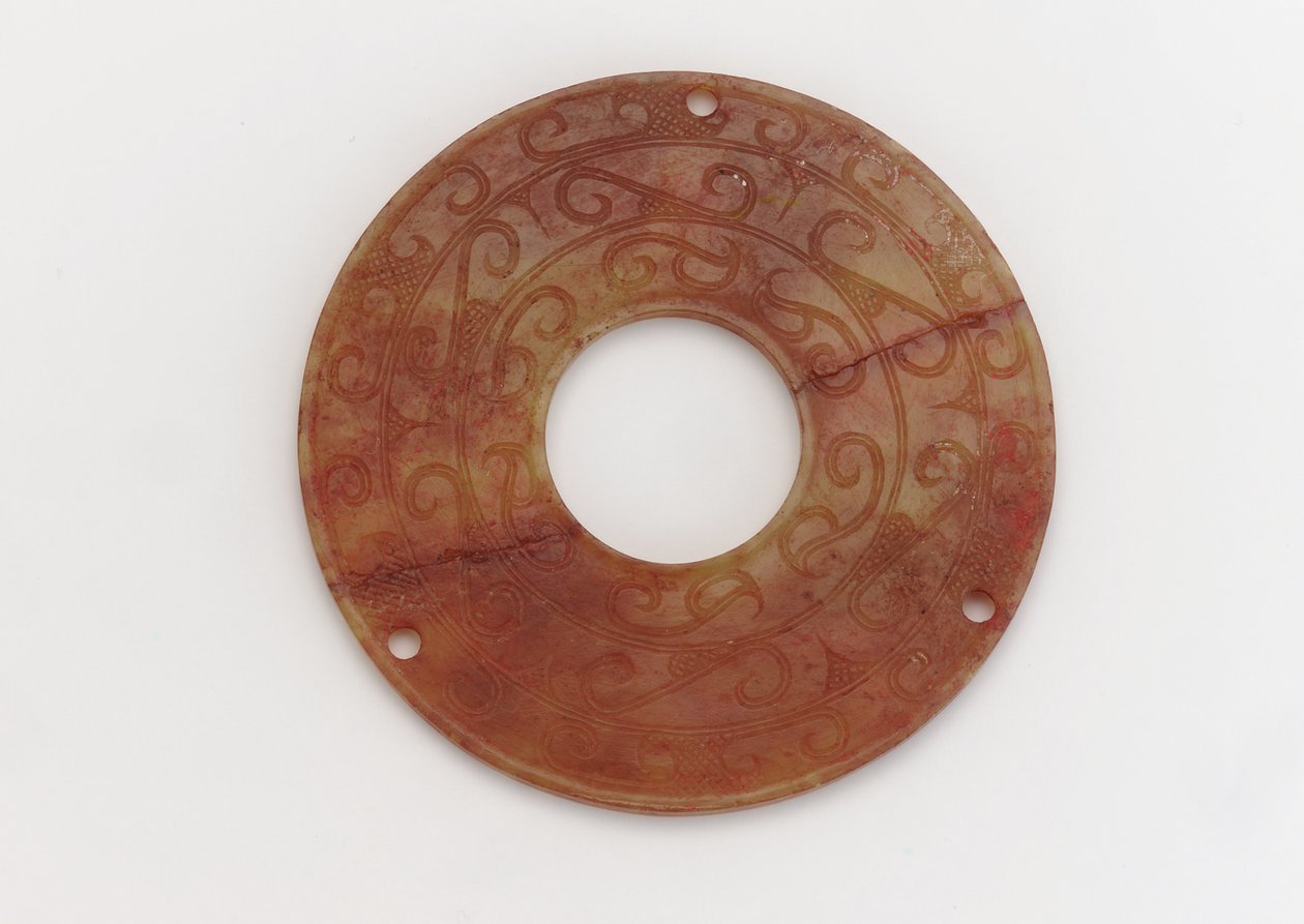 Ornamental skive, 4.-3. århundrede f.Kr af Eastern Zhou Dynasty Chinese School