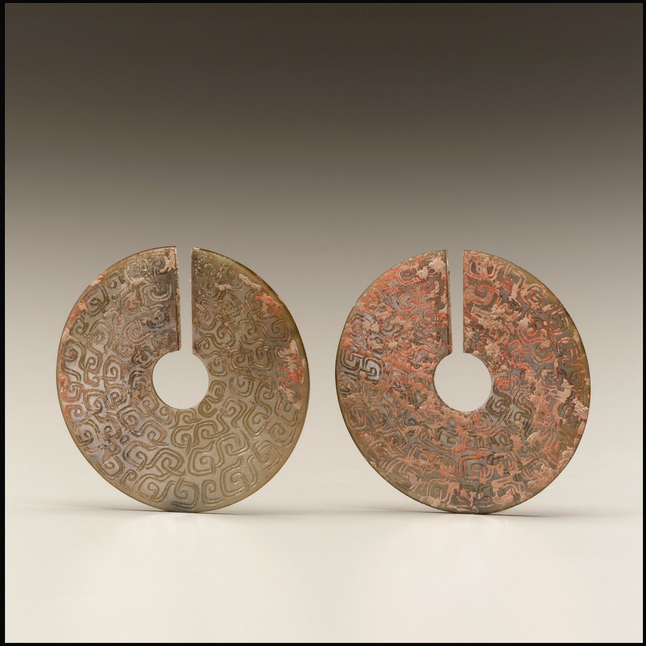 Et par øreringe, ca. 8.-7. århundrede f.Kr af Eastern Zhou Dynasty Chinese School