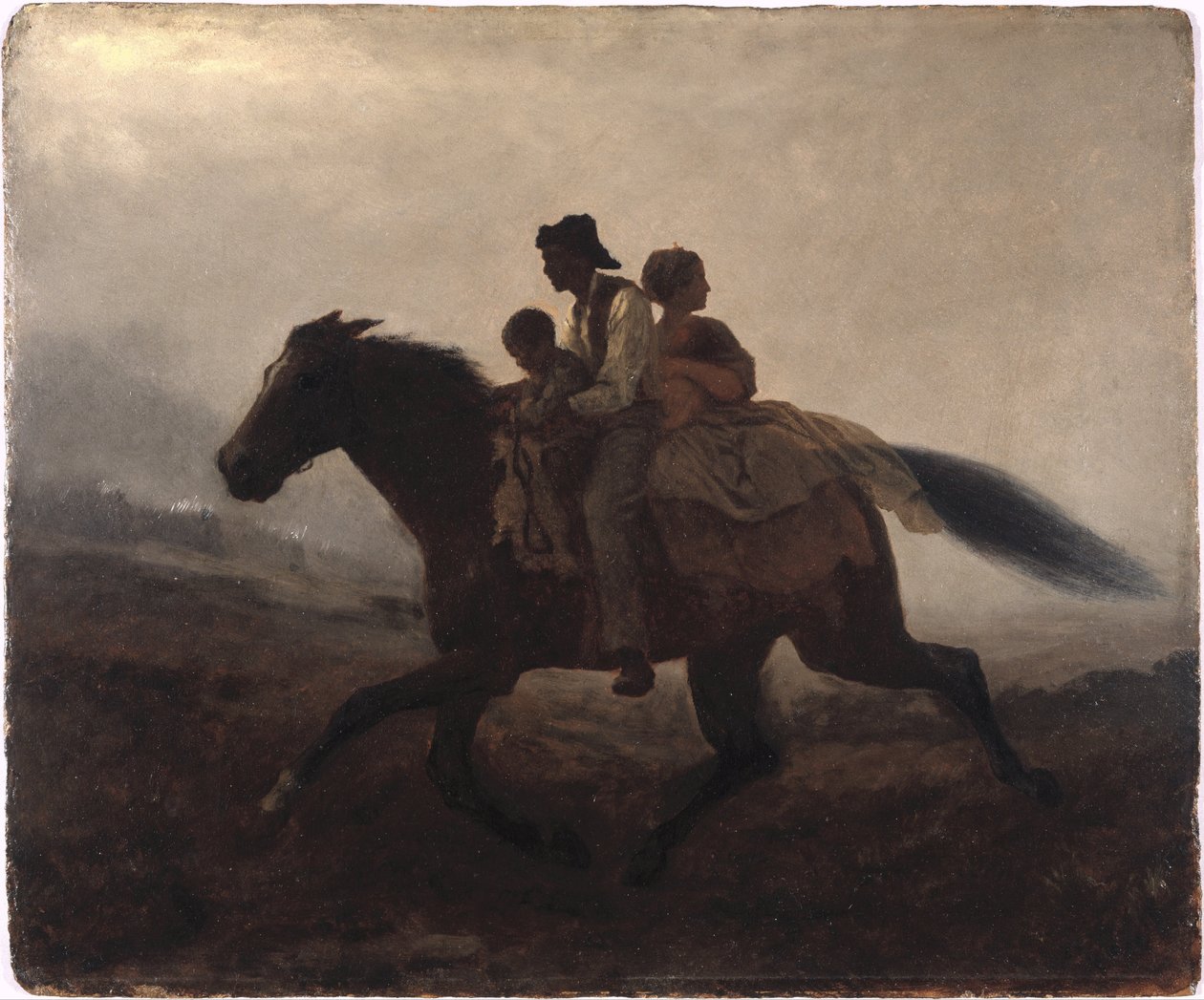 Et ridt for frihed - de flygtende slaver af Eastman Johnson
