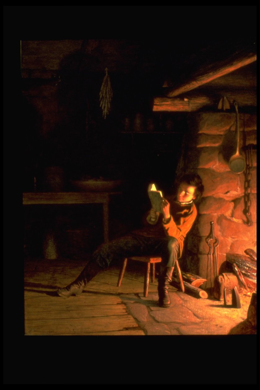 Lincolns barndom af Eastman Johnson