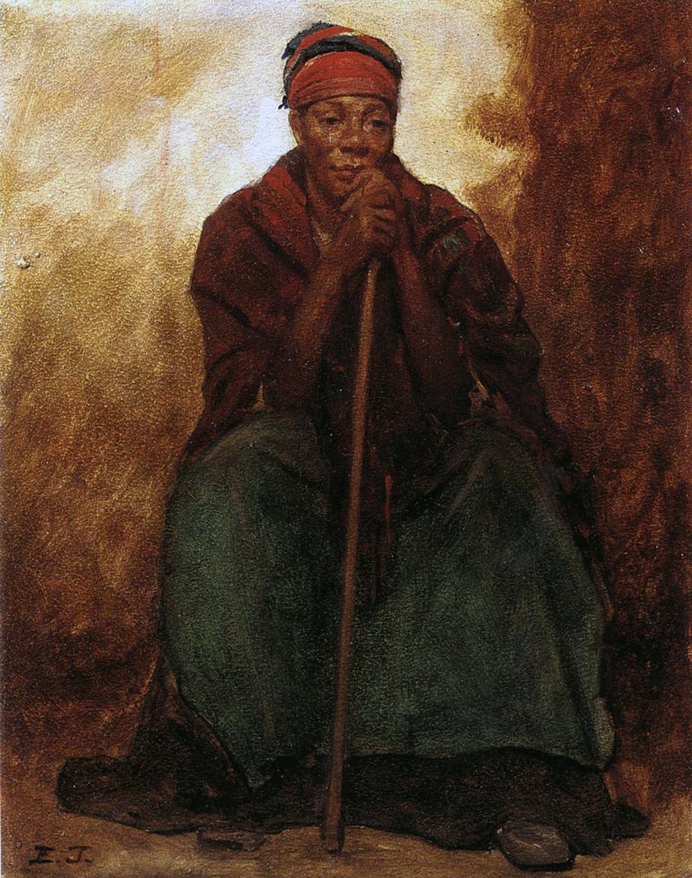 Dinah, den sorte tjener af Eastman Johnson
