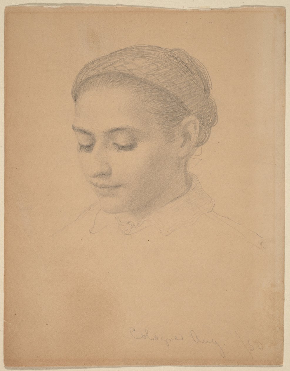 Hoved af en ung kvinde af Eastman Johnson