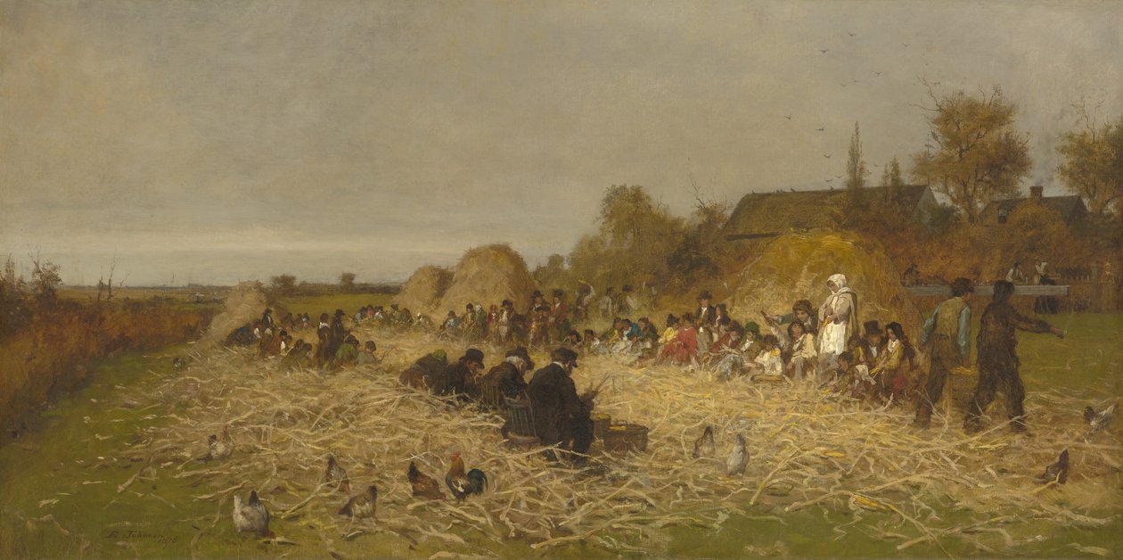 Husking Bee, Island of Nantucket, 1876 af Eastman Johnson