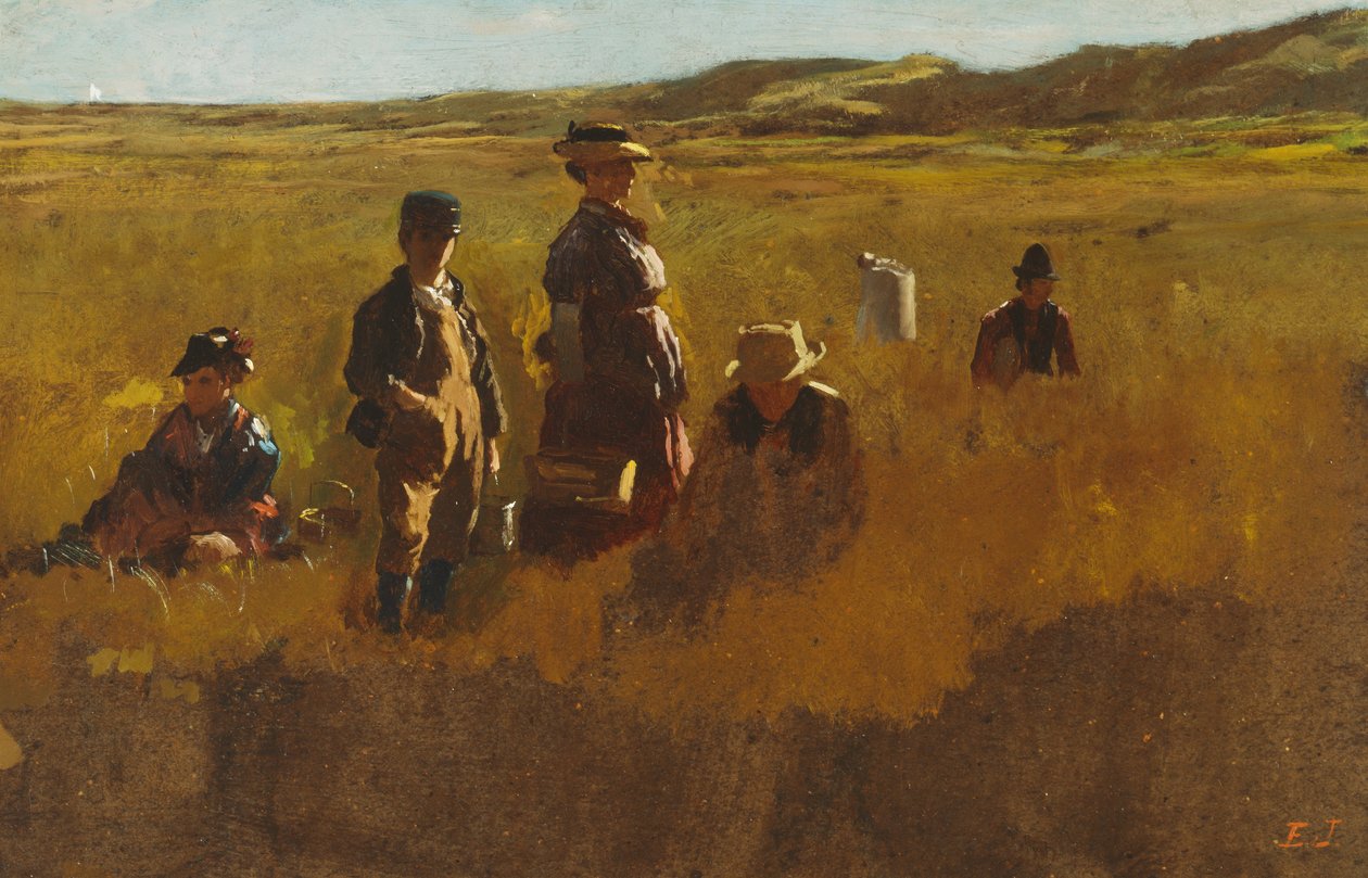 I Markerne, c.1878-80 af Eastman Johnson