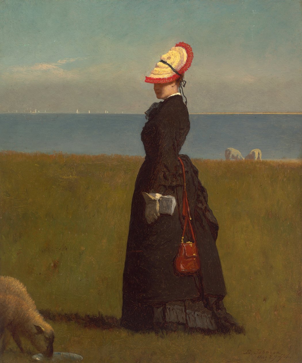 Lambs, Nantucket, 1874. af Eastman Johnson