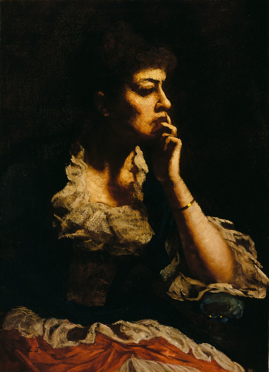 Portræt af Mrs. Eastman Johnson, ca. 1888. af Eastman Johnson