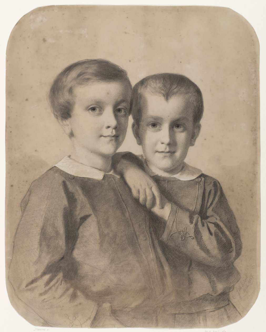 Portræt af Wigbold Albert Willem, greve af Limburg Stirum, og grev Hendrik af Eastman Johnson