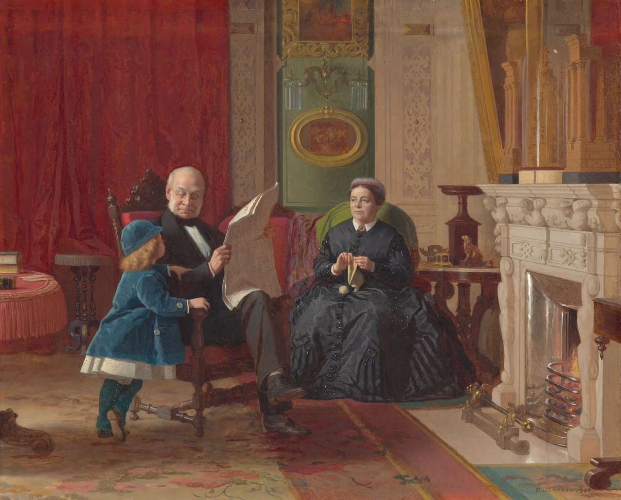Den brune familie af Eastman Johnson