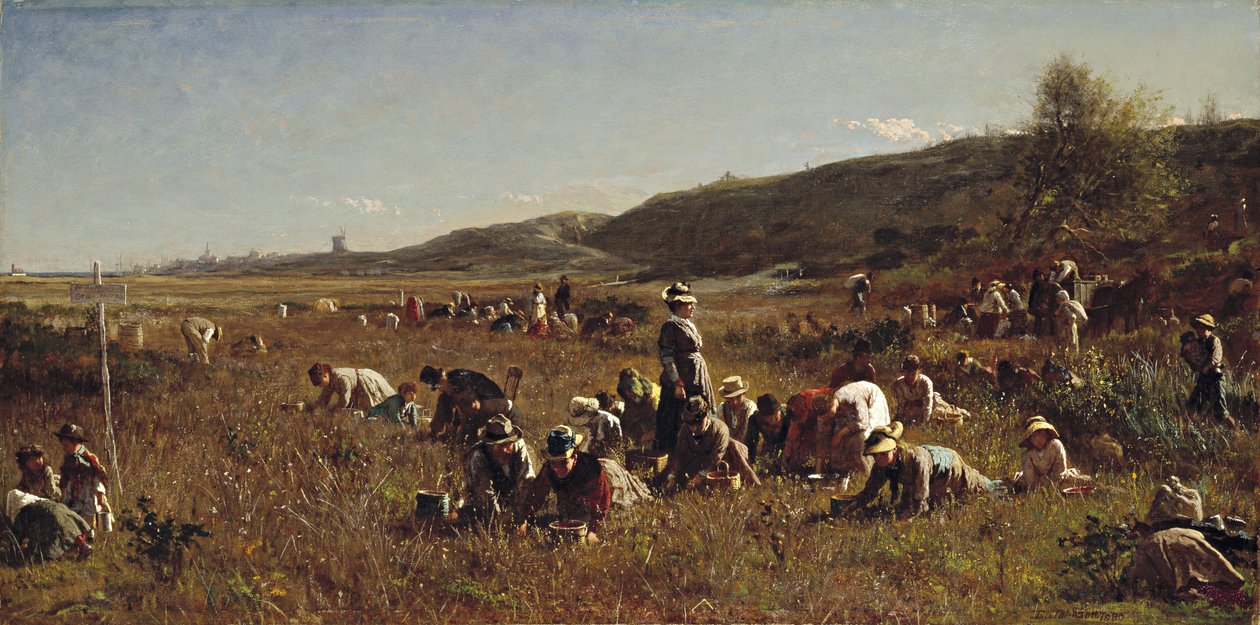 Tranebærhøsten. Øen Nantucket, 1880 af Eastman Johnson