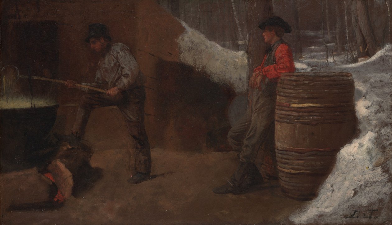 The Sugar Camp (også kendt som »Making Maple Sugar« eller »Susan Ray’s Maple Sugaring Kitchen«) af Eastman Johnson