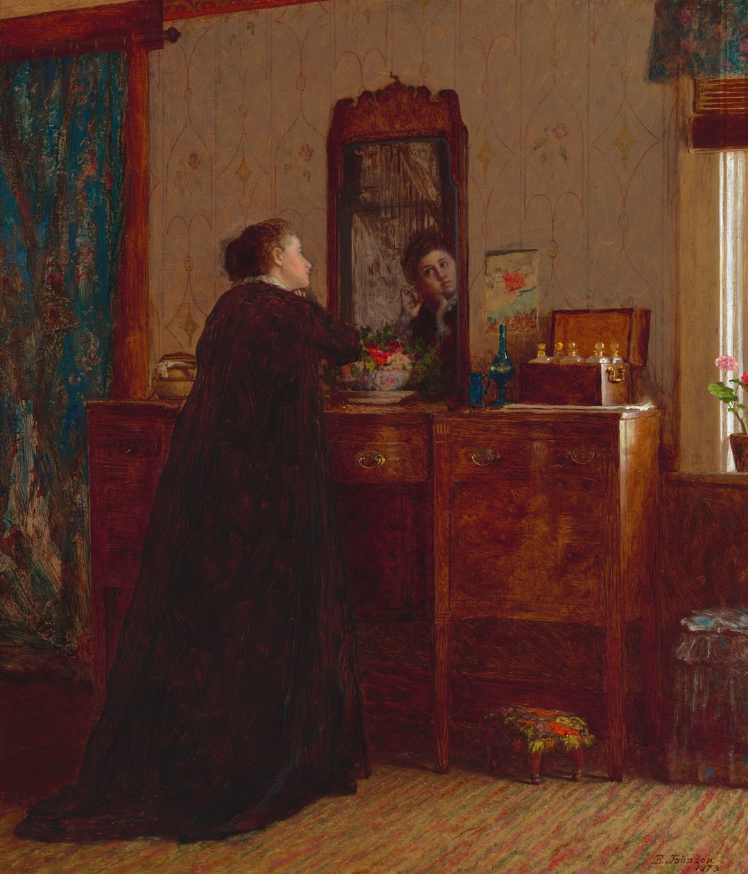 Toilettet, 1873. af Eastman Johnson