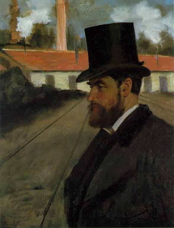 Henri Rouart foran sin fabrik af Edgar Degas