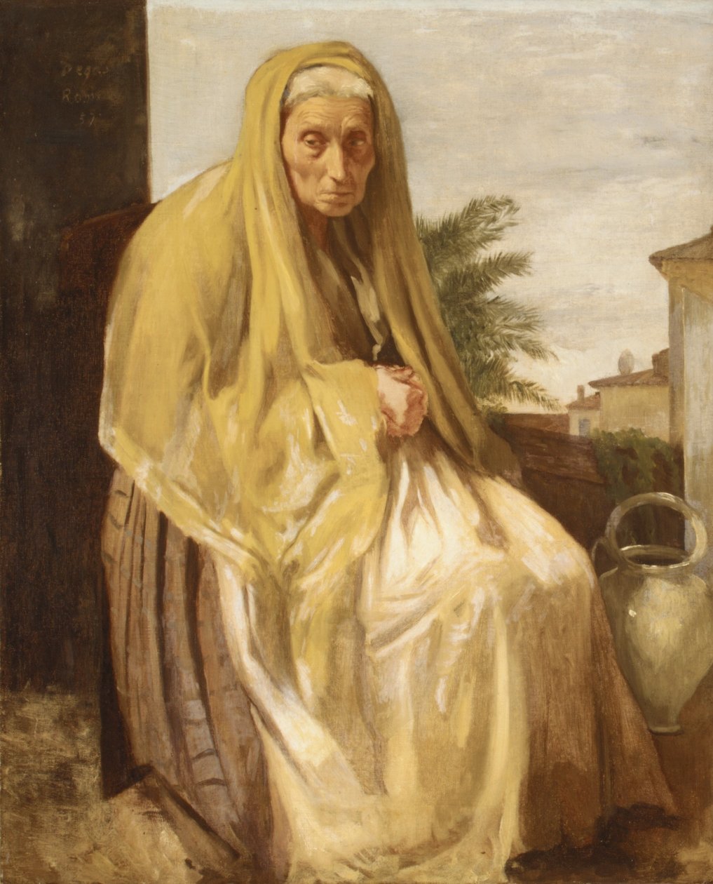Den gamle italienske kvinde Engelsk: Den gamle italienske kvinde af Edgar Degas
