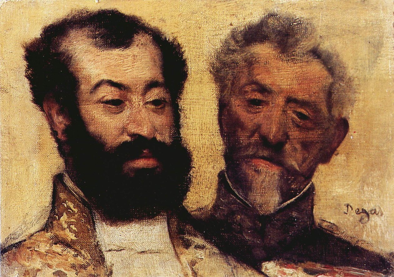 General Mellinet og overrabbiner Astrucn af Edgar Degas
