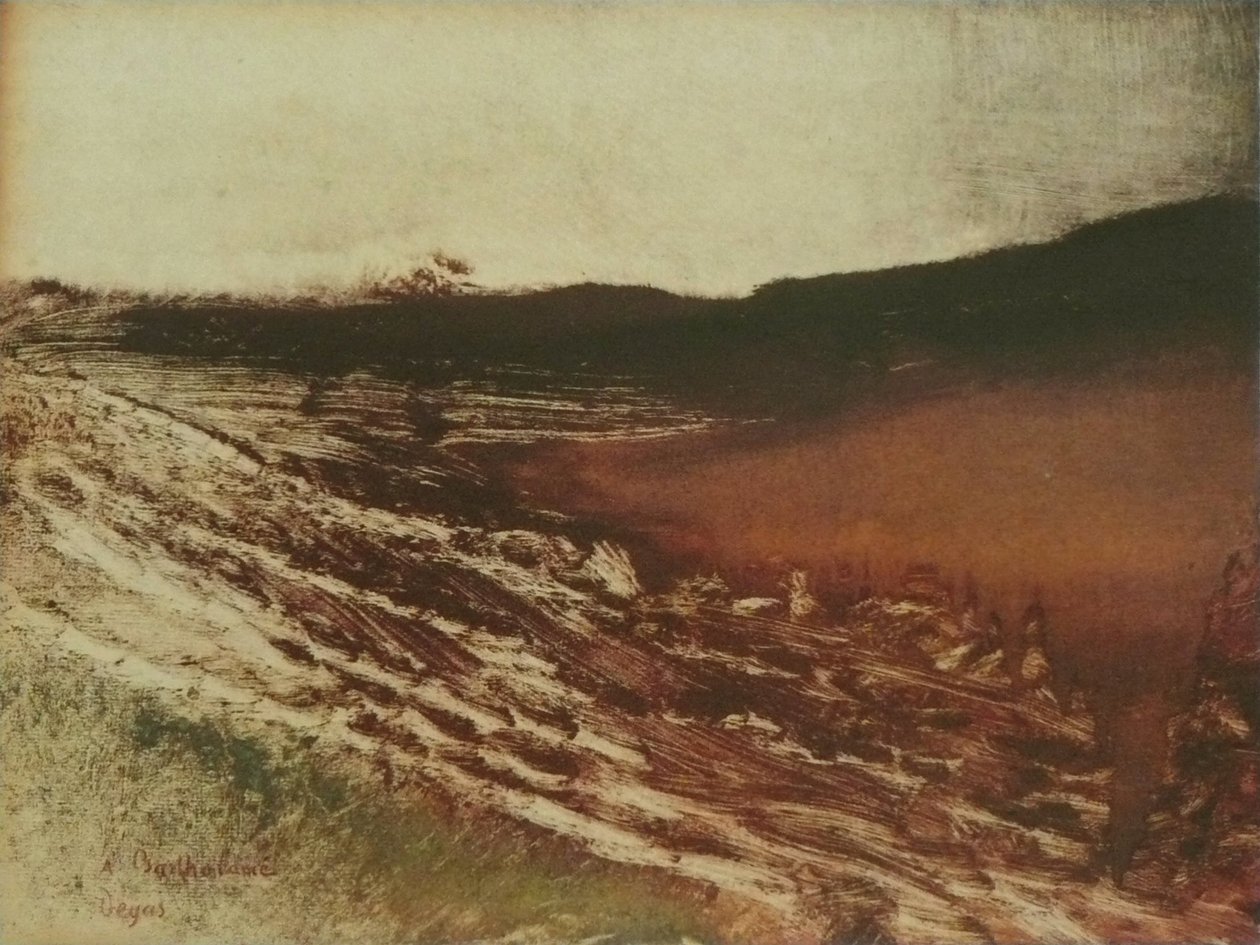 Bourgognen landskab af Edgar Degas