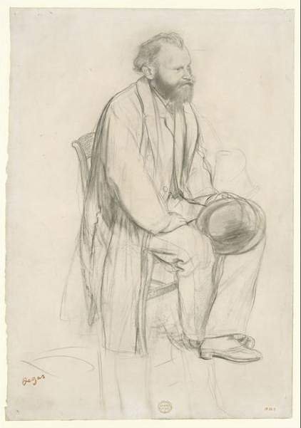 Undersøg til et portræt af Edouard Manet af Edgar Degas