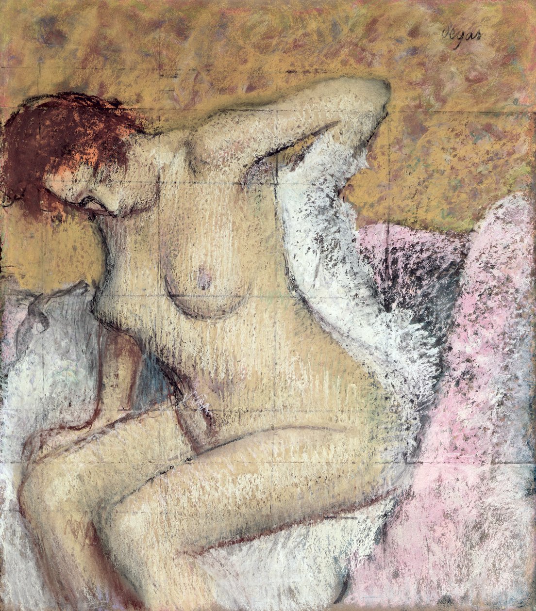 Efter badet (pastel og gouache på papir) af Edgar Degas