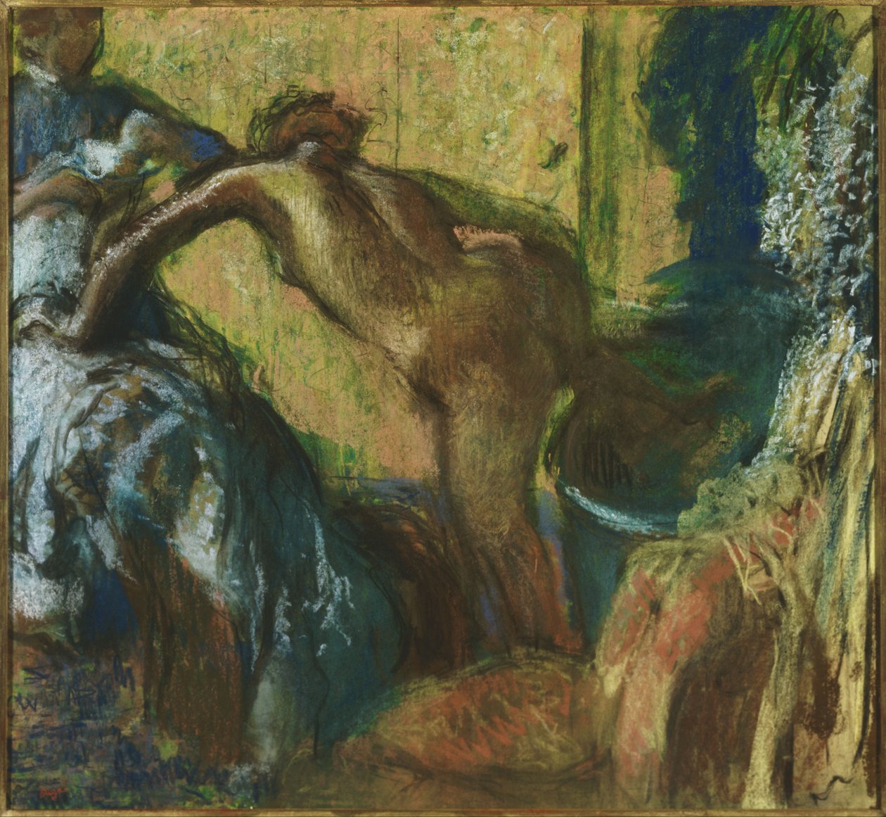 Efter badet af Edgar Degas