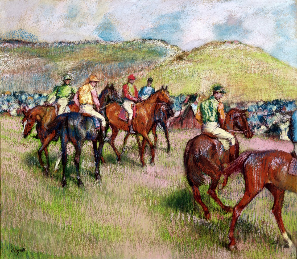 Før løbet, ca. 1893 (pastel) af Edgar Degas