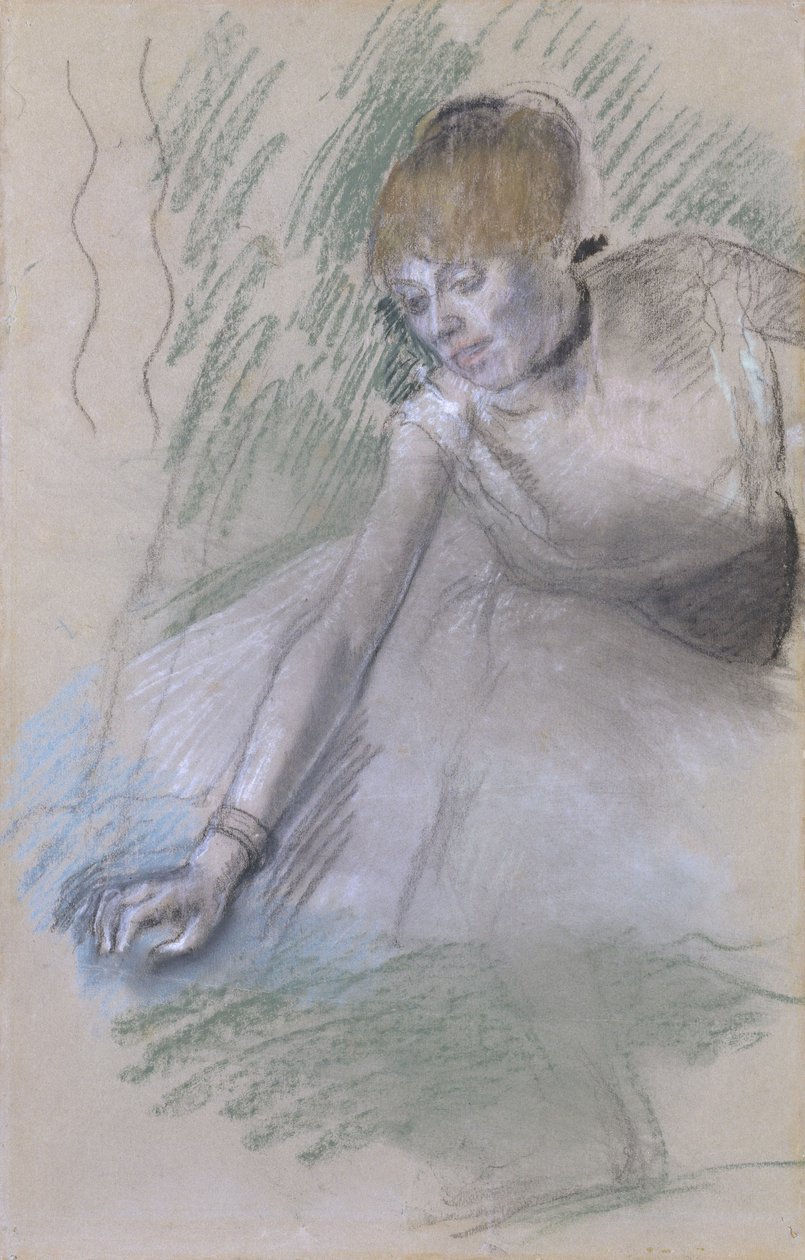 Danser, 1880-85 (pastel på papir, lagt om bord) af Edgar Degas