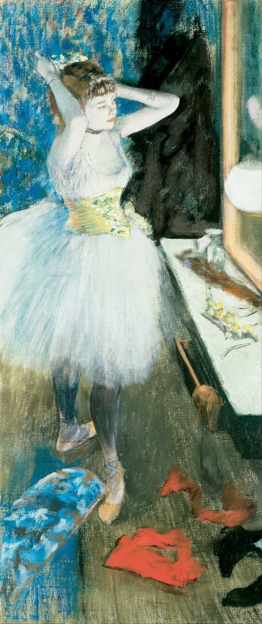 Danser i hendes omklædningsrum af Edgar Degas