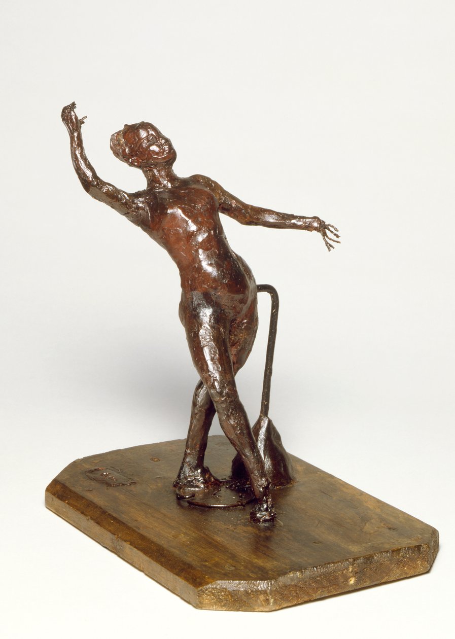 Danser med tamburin, ca.1895 (brun voks) af Edgar Degas