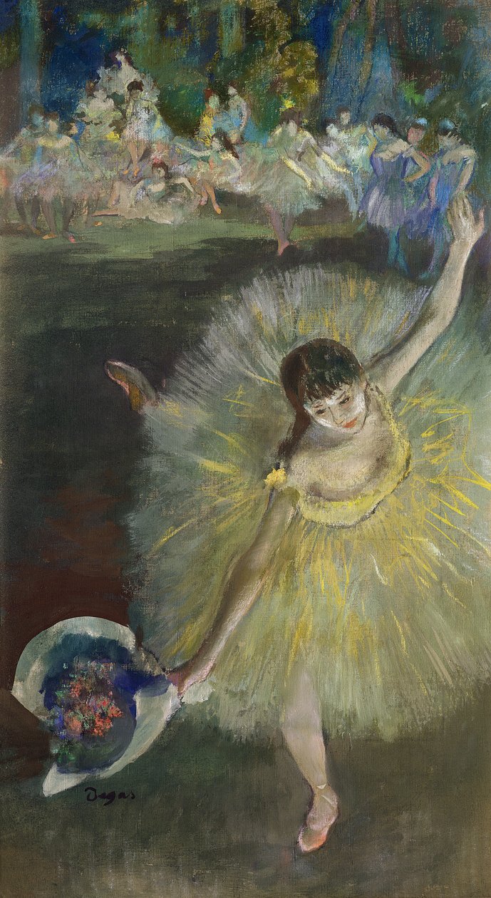 End of an Arabesque, 1877 (olie og pastel på lærred) af Edgar Degas