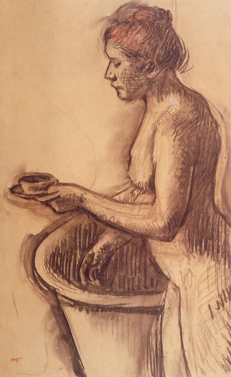 Kvinde nøgen af Edgar Degas