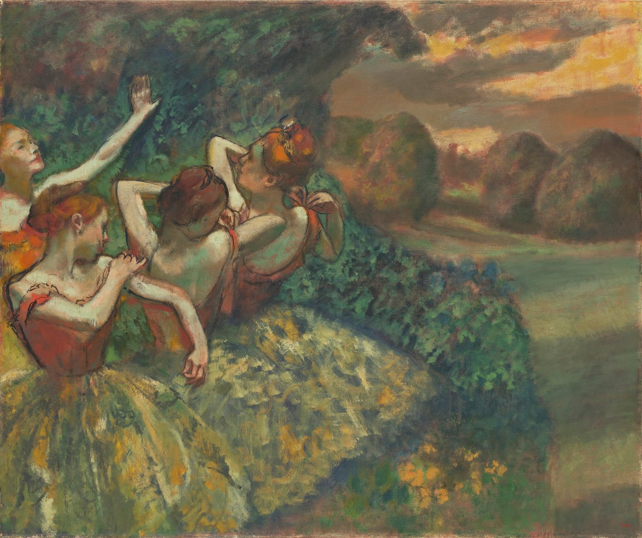 Fire dansere, ca. 1899 af Edgar Degas