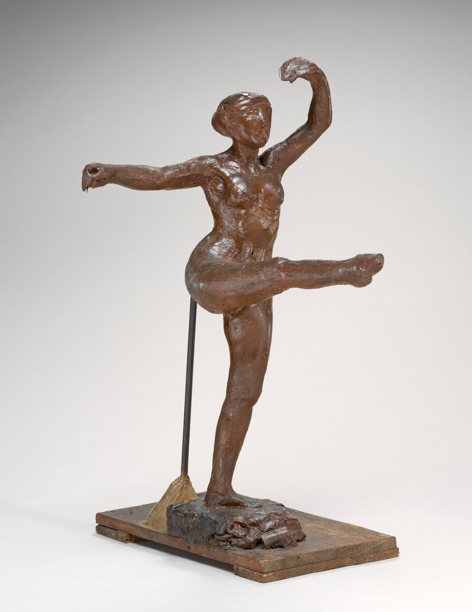 Fjerde position foran, på venstre ben, ca.1885-1890 (gulbrun voks og plastilin) af Edgar Degas
