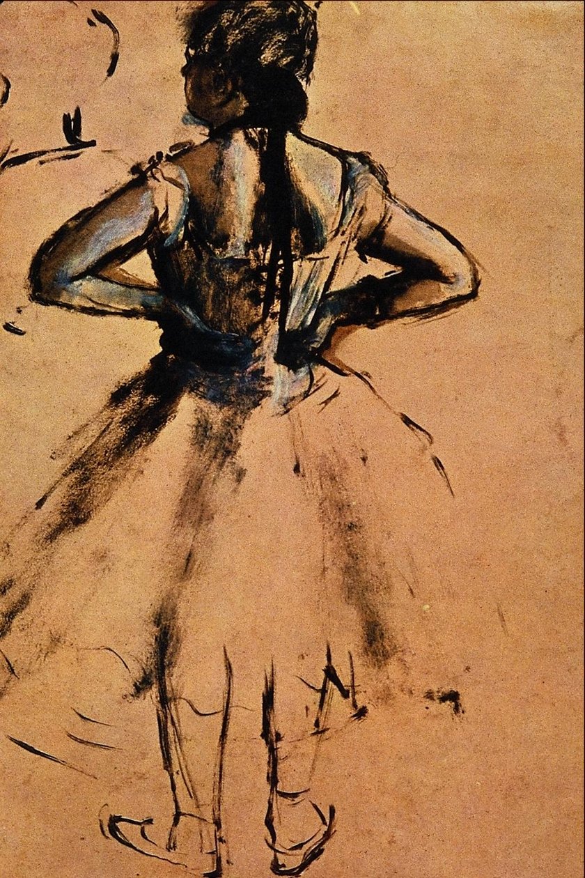 Hænder på hofter af Edgar Degas