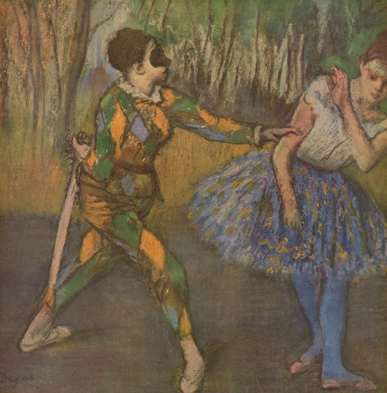 Harlekin og colombine af Edgar Degas