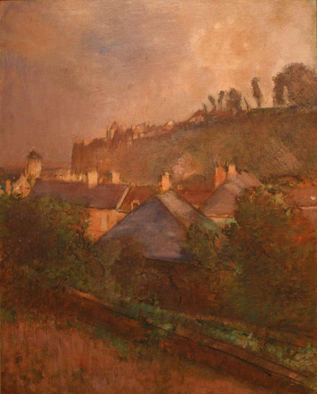Huse ved foden af en klippe af Edgar Degas