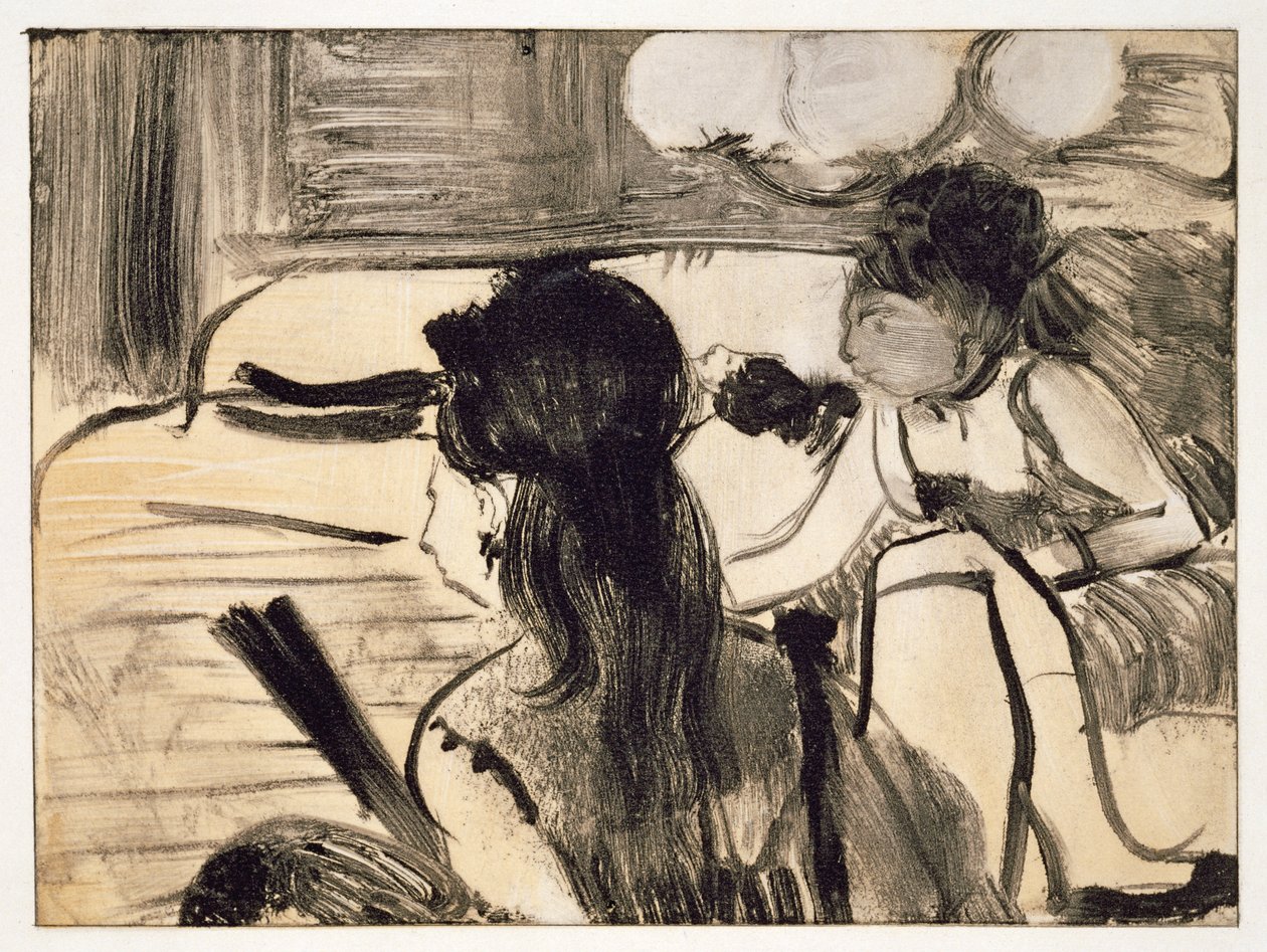 Illustration fra "La Maison Tellier" af Guy de Maupassant (1850-93), graveret af Maurice Potin, 1933 af Edgar Degas