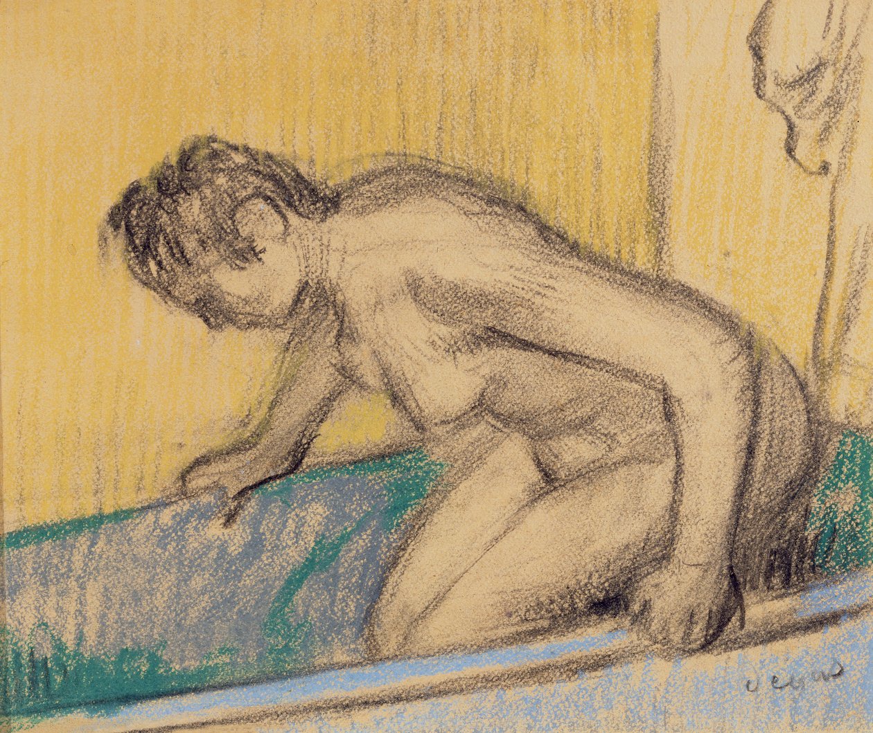 In the Bath, ca. 1883 (pastel og kul på papir) af Edgar Degas