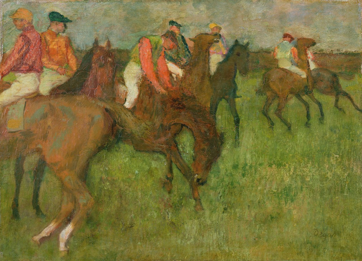 Jockeyer, 1886-90 af Edgar Degas