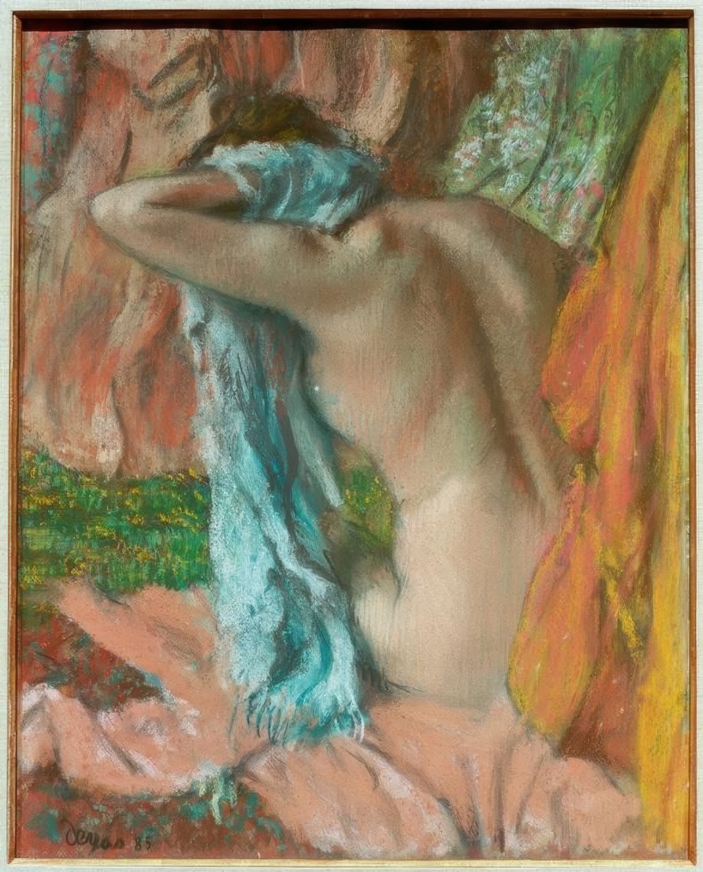 Efter badet af Edgar Degas
