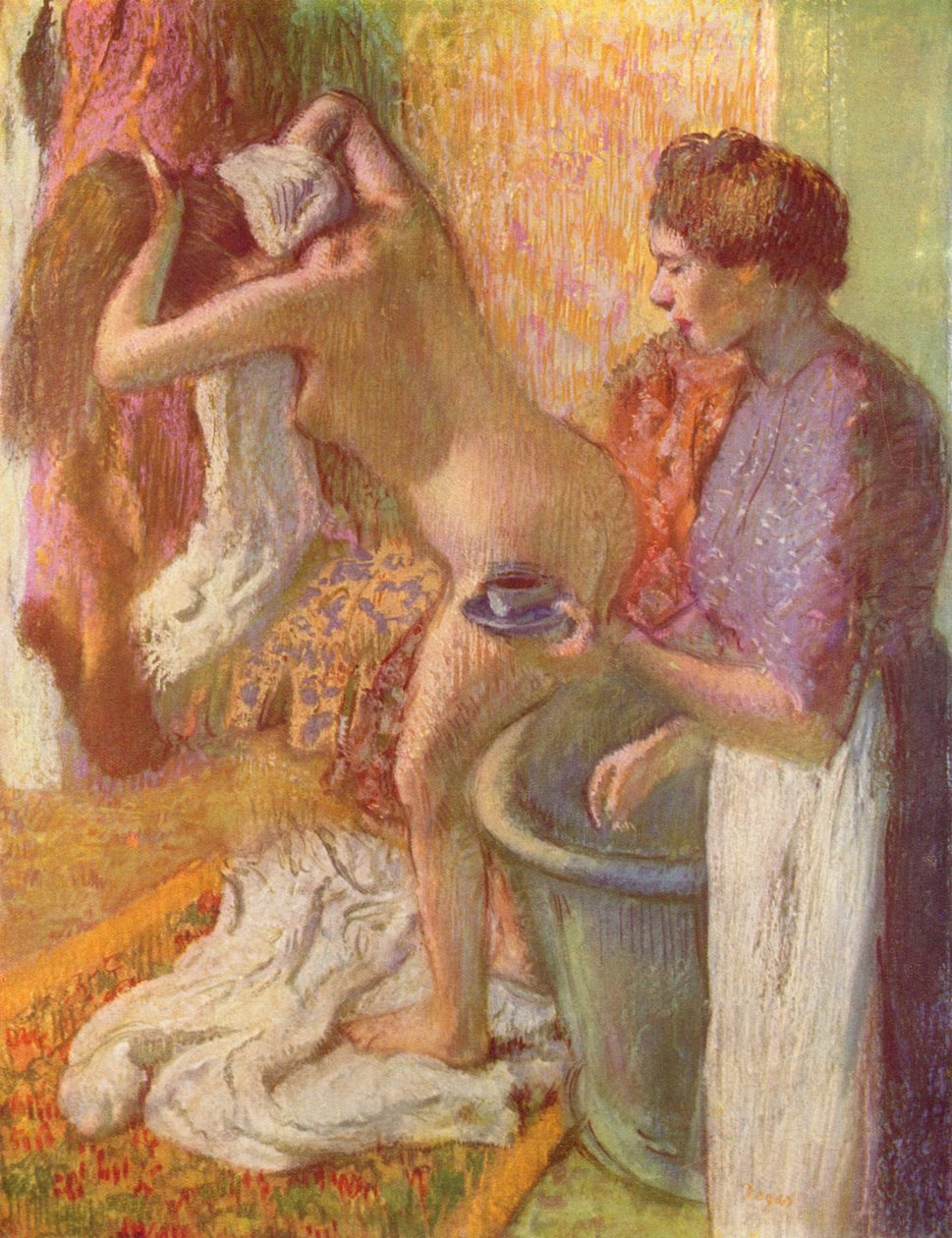 Efter badet af Edgar Degas