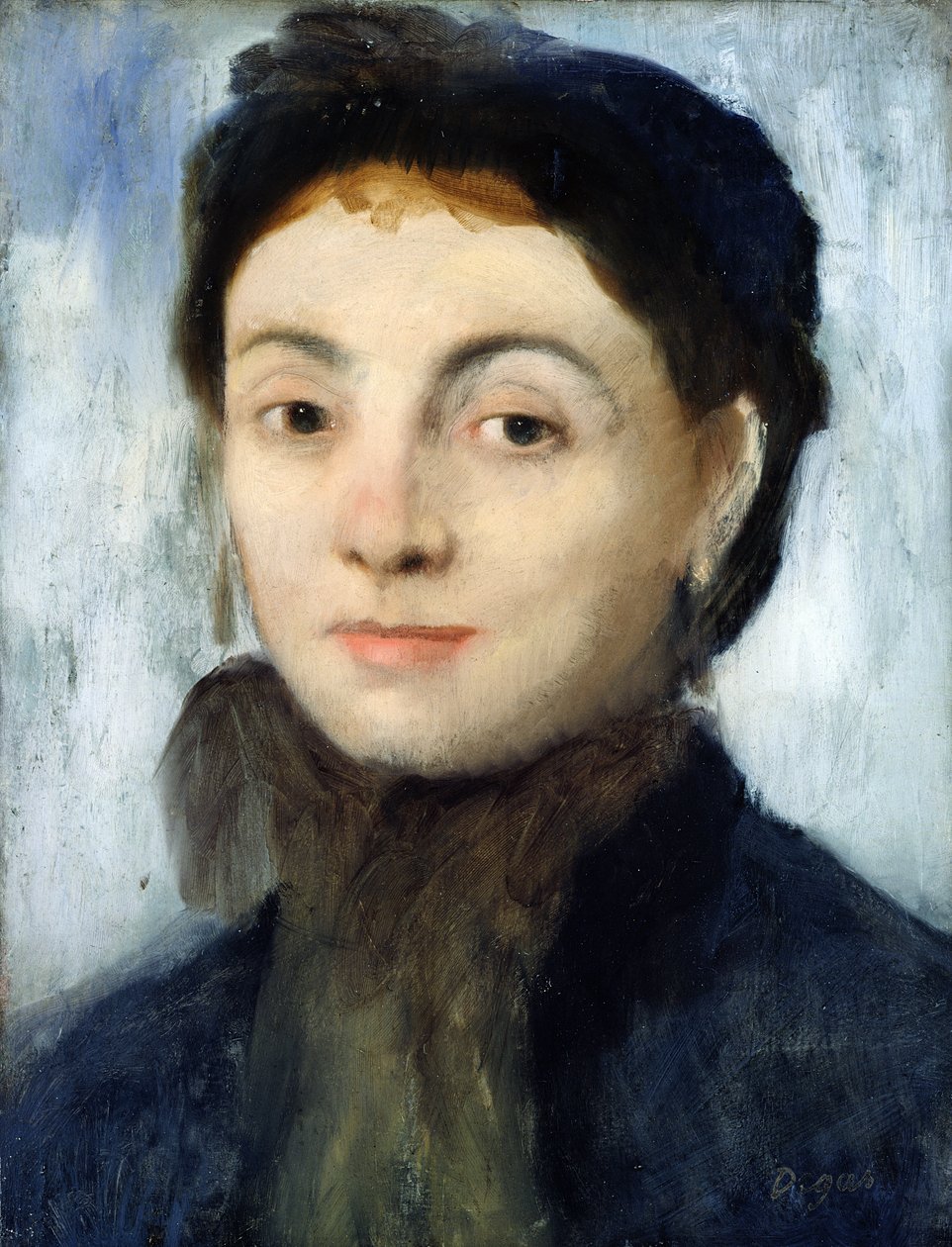Portræt af Josephine Gaujelin, 1867 (olie på mahognipanel) af Edgar Degas