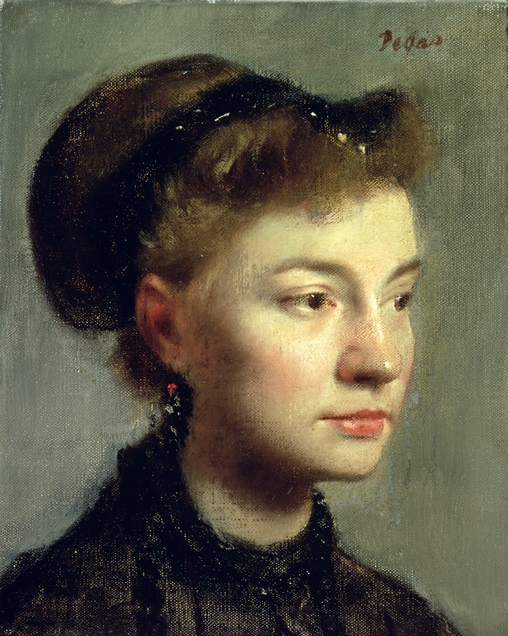 Portræt af en ung kvinde, 1867 af Edgar Degas