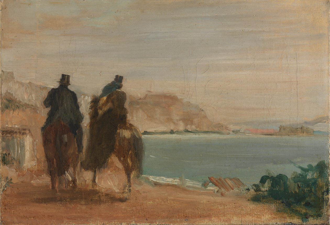Promenade ved havet af Edgar Degas