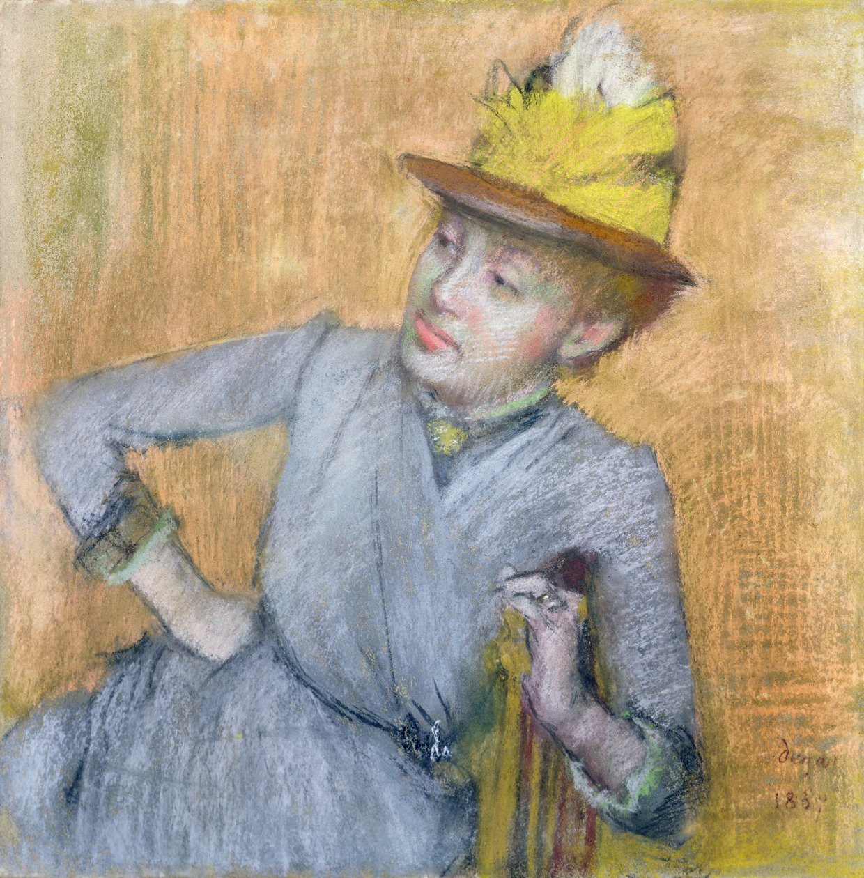 Siddende kvinde, 1887 (pastel på papir) af Edgar Degas