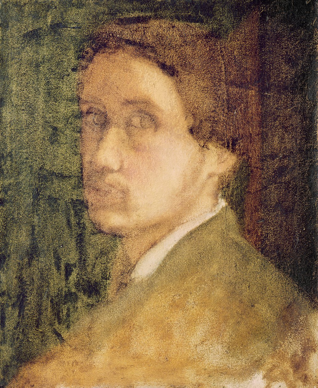 Selvportræt, ca. 1852 (pastel på papir) af Edgar Degas
