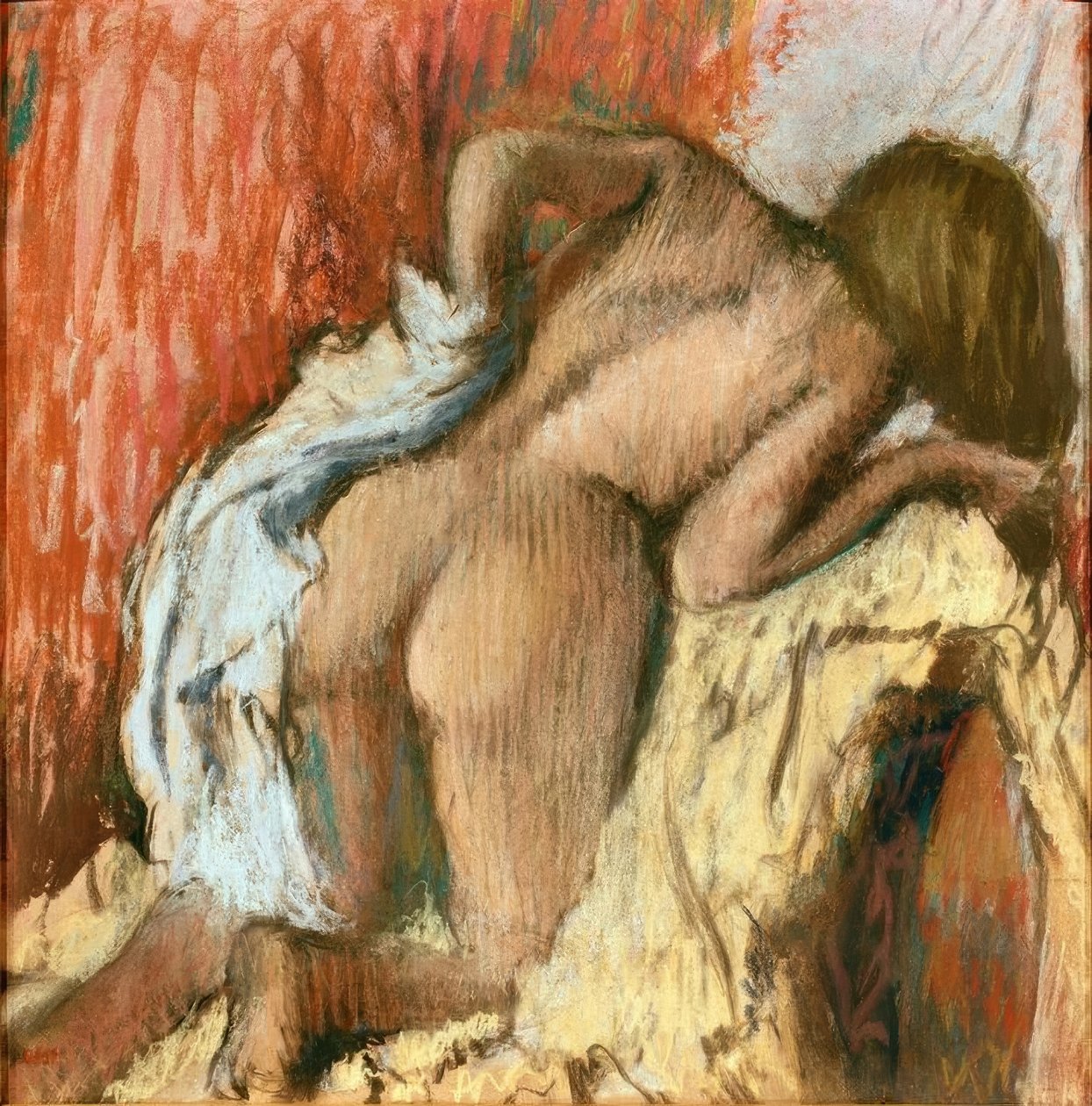 Kvinde, der tørrer sig af Edgar Degas