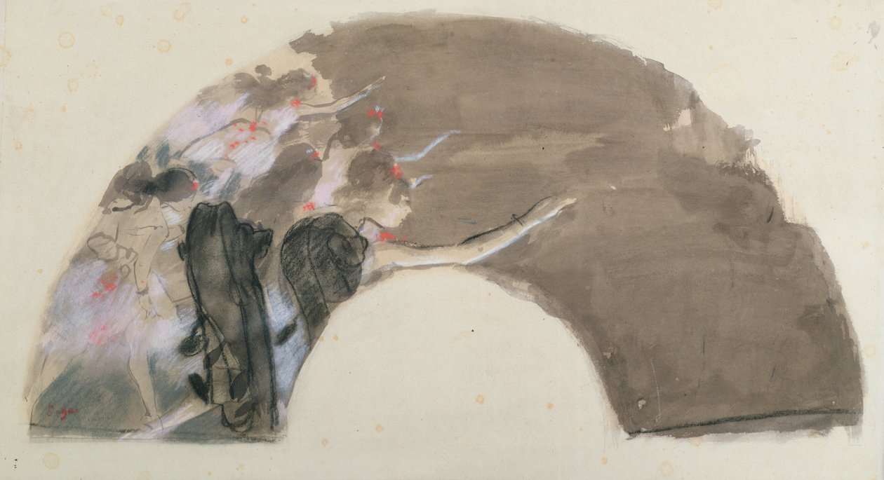 Skitse til en ventilator, ca. 1879 (pastel og kridt) af Edgar Degas