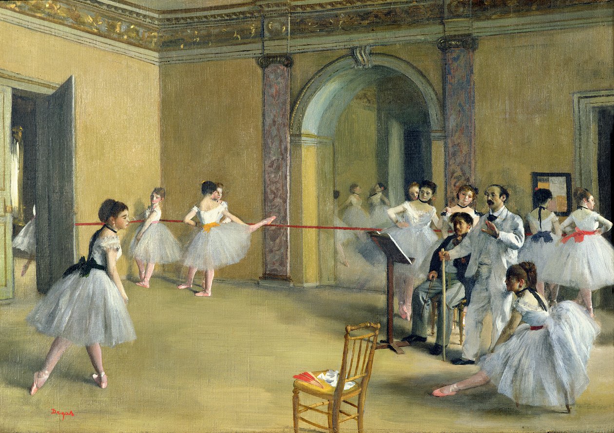 Dansefoyeren ved Operaen på rue Le Peletier, 1872 af Edgar Degas