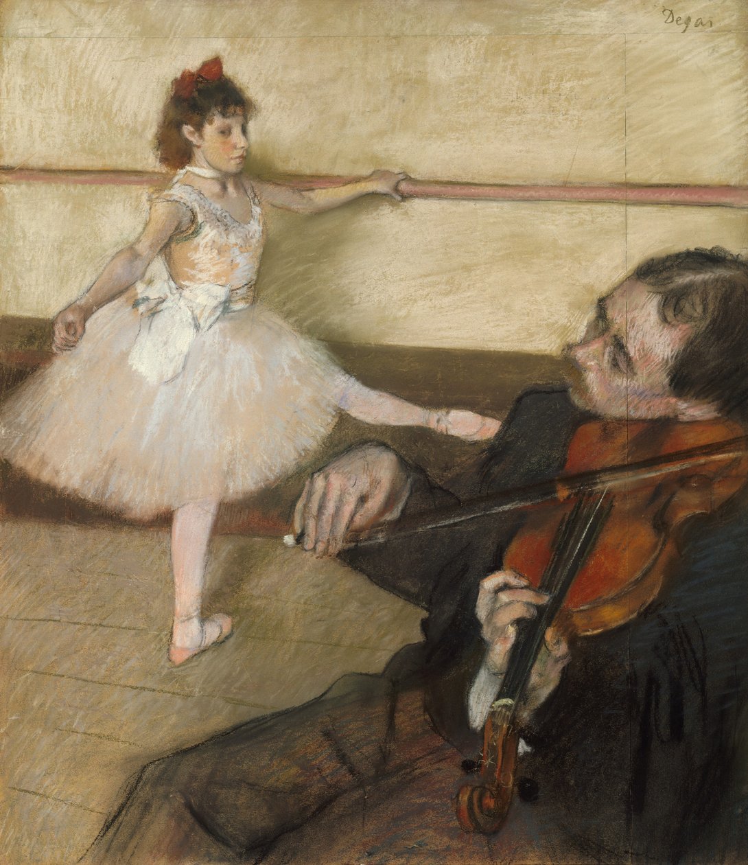 Danselektionen, ca. 1879 (pastel) af Edgar Degas