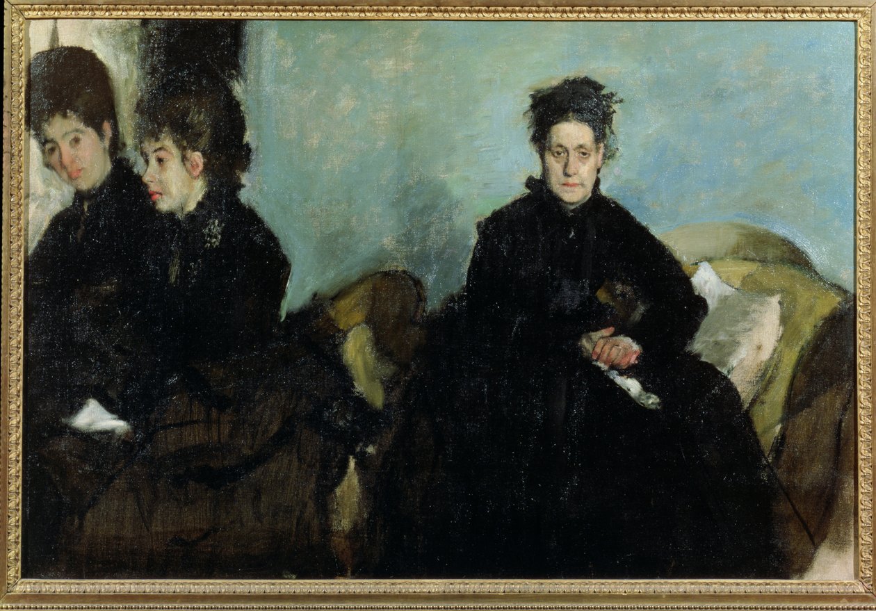 Hertuginden de Montejasi og hendes døtre Elena og Camilla, 1876 af Edgar Degas